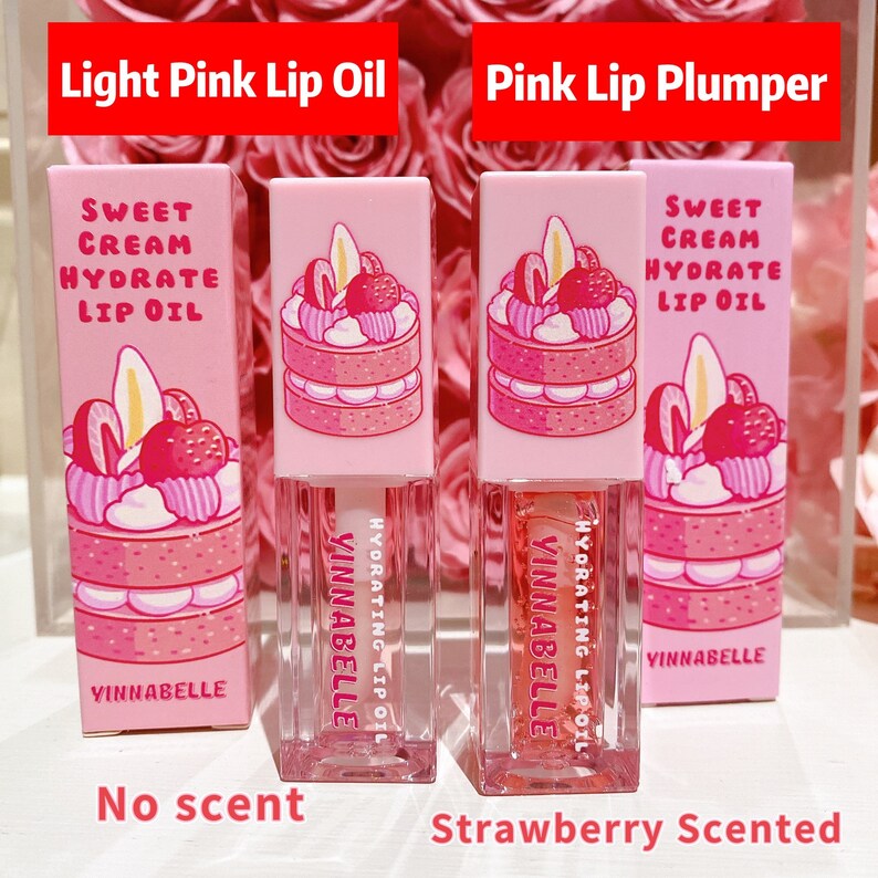 Sweet Cream Hydrating Lip Oil Lip Plumper Vegan Lip Oil Etsy