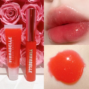 Lunar Glitter Red lipgloss lip topper, red glitter strawberry scented lipgloss, high shine lipgloss