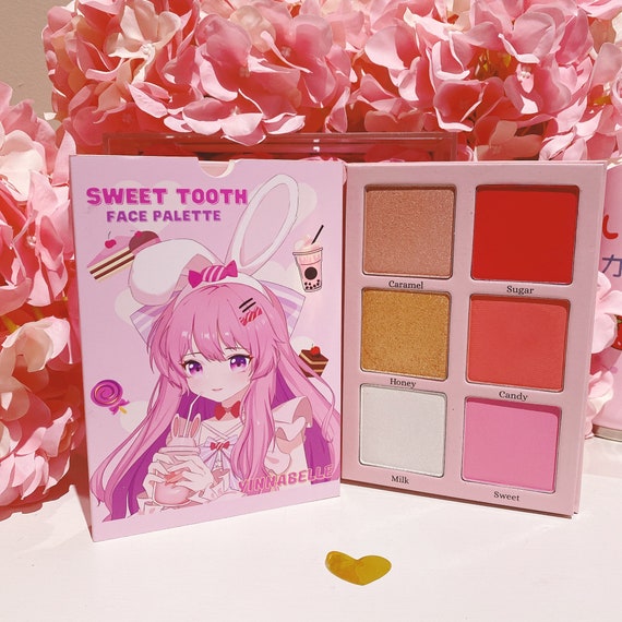 Paleta de caras de Anime Girl Kawaii: rubor resaltador - Etsy España Paleta de caras de Anime Girl Kawaii: rubor resaltador - Etsy España