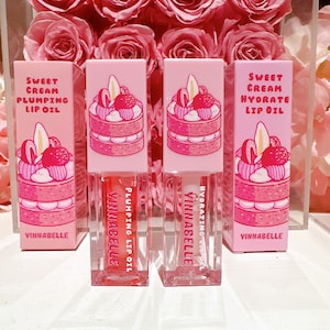 Sweet Cream Feuchtigkeitsspendendes Lippenöl, Lip Plumper, Lipgloss, veganes Lippenöl, Lip Plumping Öl