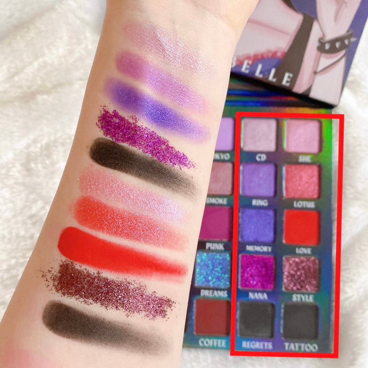 Nana Rebel 25 Color Eyeshadow Palette, Gothic Makeup, Smokey