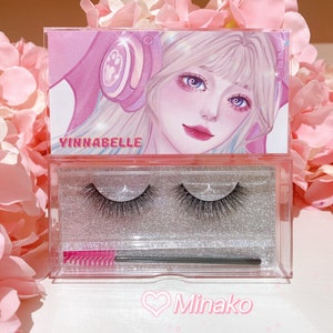 Anime girl manhua silk eyelashes, faux mink lashes, luxury vegan lashes image 1