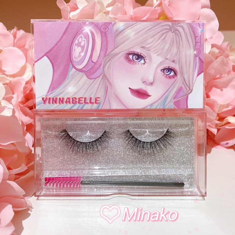 Anime girl manhua silk eyelashes, faux mink lashes, luxury vegan lashes image 1