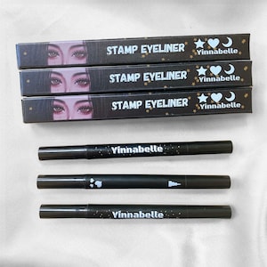 Egirl Eyeliner stamp, waterproof eyeliner, heart shape stamp, moon shape stamp, star shape stamp