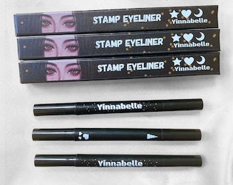 Egirl Eyeliner stamp, waterproof eyeliner, heart shape stamp, moon shape stamp, star shape stamp