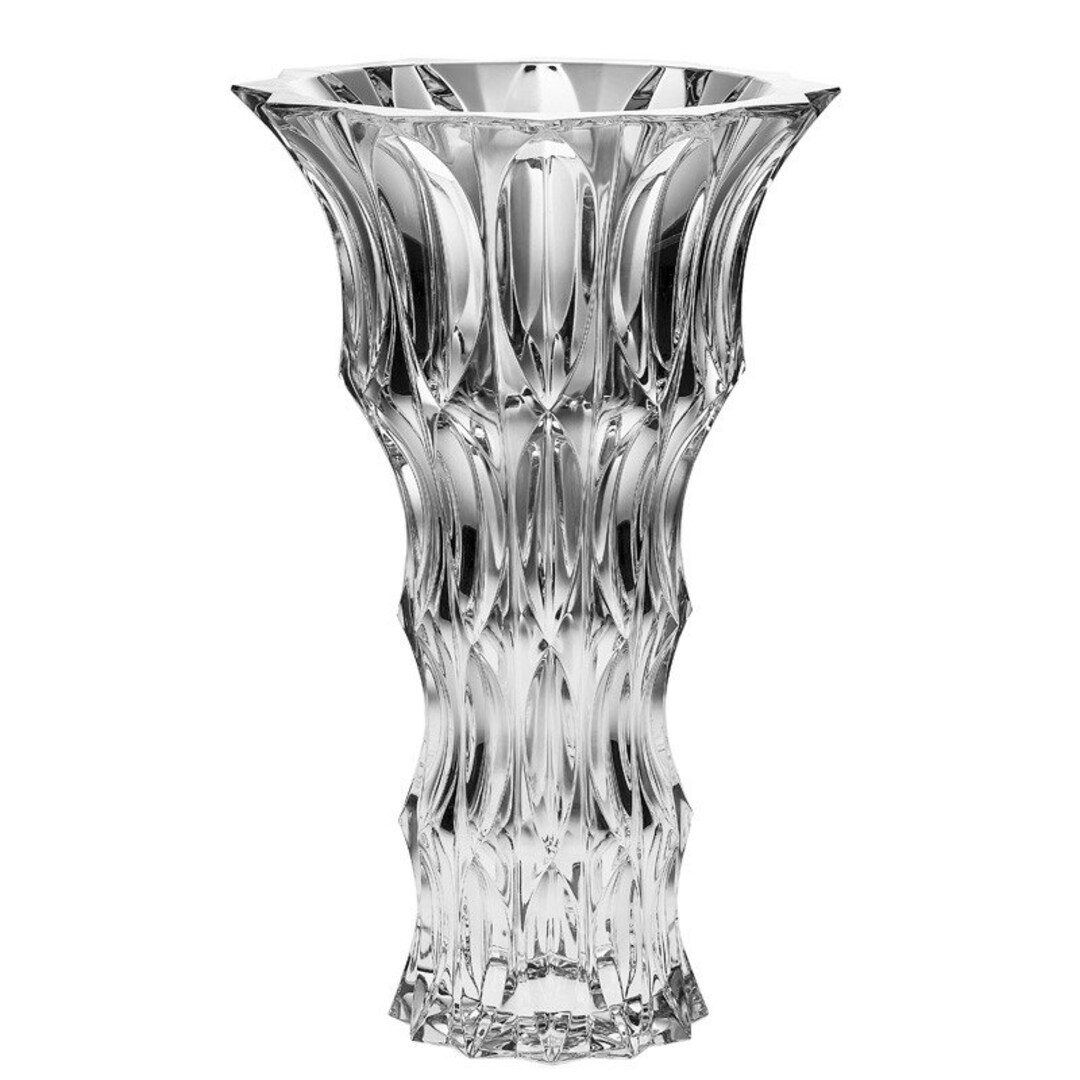 Waterford Crystal Vase FORTUNE . Crystal Geometric Vase. Art Deco Vase