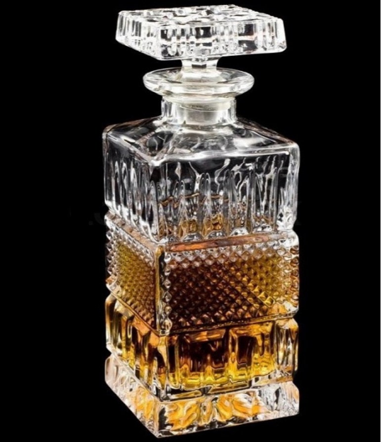 Set Whisky Brittany 7 Pièces.crystal Whiskey Set.gift For Men.custom Set.cadeau Fete Des Peres.groom