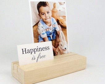 Wood Photo Holder, Card Display, Photo Stand