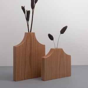 Wood Vase for Dried Flowers, Handmade Bud Vase, Minimalist