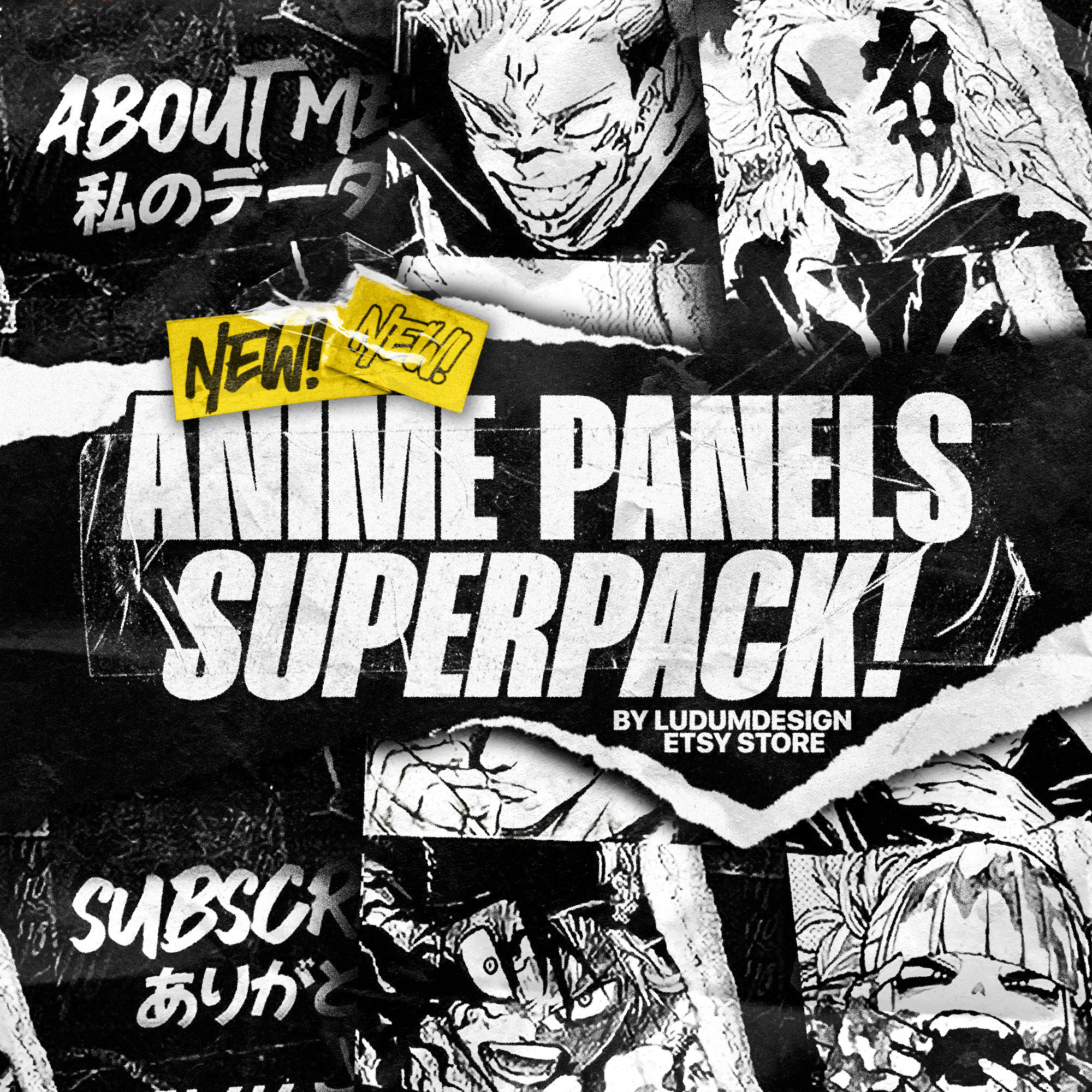 Twitch Panels Dark Anime (x24) / Aesthetic Twitch Panels / Japan Stream Overlays / Stream Panels Pack / Hd Quality & Ready To Use
