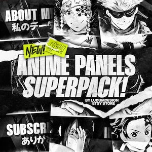 Twitch Panels Anime (x24) / Designs Panels Twitch Profile / Anime Stream Panels / Twitch, Anime, Manga, Instant Download & Ready to Use