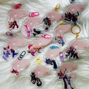 Hazbin pinch keychains