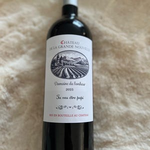 Annonce grossesse, annonce grossesse étiquette bouteille