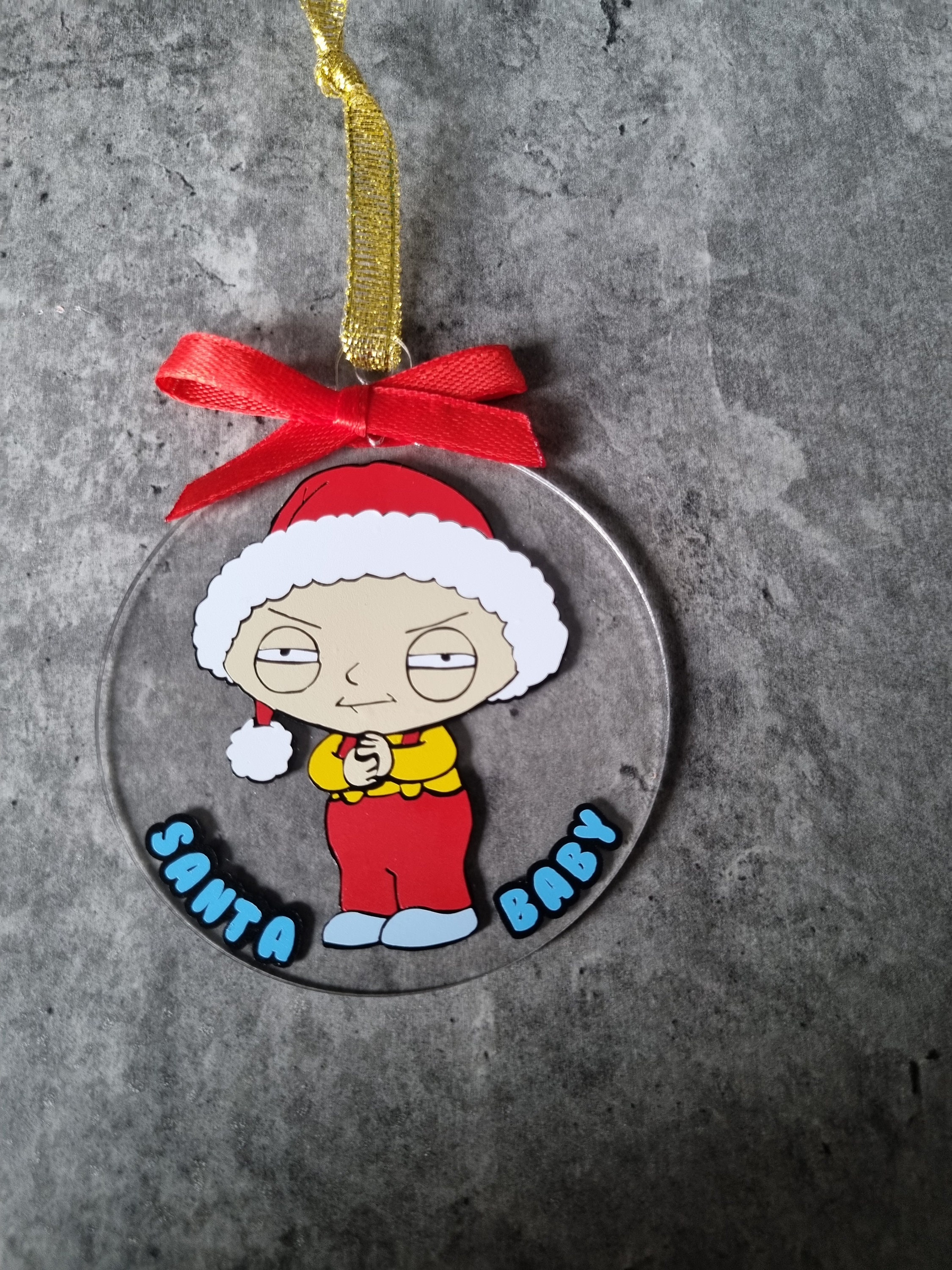 Christmas Family Guy Stewie Santa Baby Bauble Decoration Comes - Etsy
