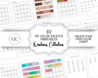 My Color Swatch Journal: Printables, Instant Download
