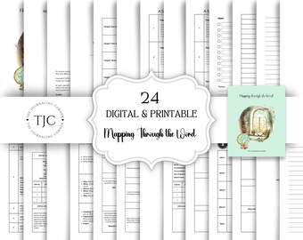 Mapping Through The Word: A 31-Day Printable Workbook, Instant Download