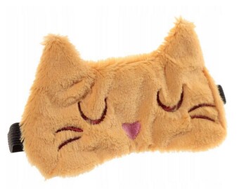 Plush Cat Eye Mask, Soft Cotton Sleep Mask, Funny Gift