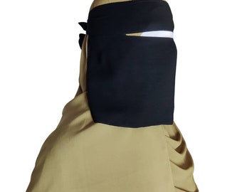 Short Single layer Niqab (super breathable)