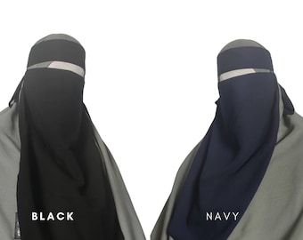 Elastic Pull Down Single Layer Niqab