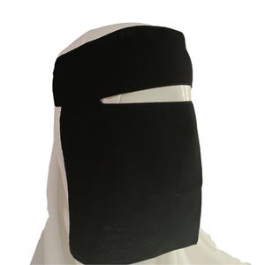Kort enkellaags Niqab (superademend)
