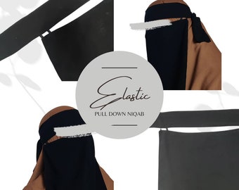 Elastic Pull Down Single Layer Niqab