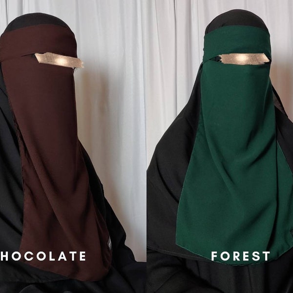 Long Single layer Niqab (super breathable)