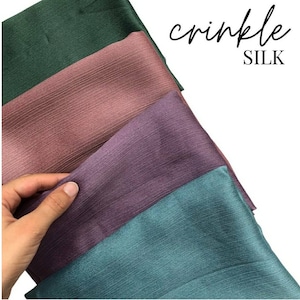 Premium crinkle Silk Hijab / Textured Silk Hijab  /Formal Hijab/ Shiny Silk Hijab