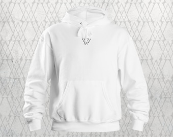 White Project Circle Design Hoodie