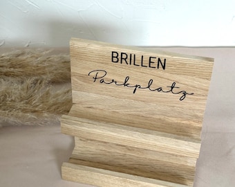 Brillenhalter (z.B. für die Sauna) | aus Holz | Brillenablage | Brillenregal | Sauna Zubehör | Brillenparkplatz