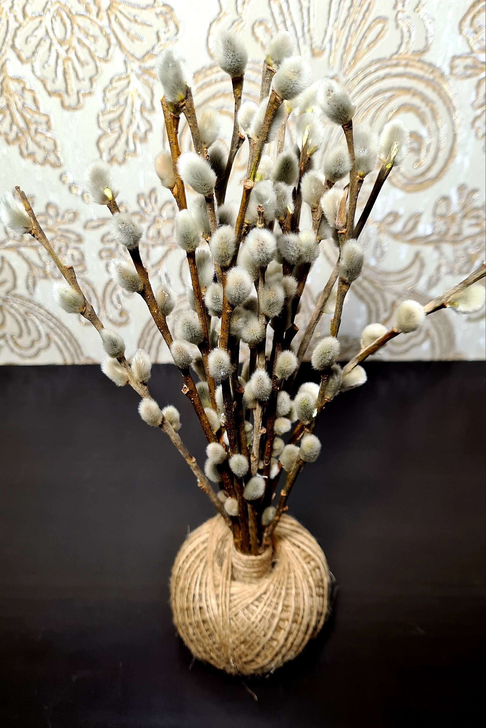 Natural dried branches Pussy willow branches Vase filler Etsy