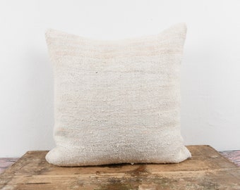 Striped Pink Tribal Turkish Hemp Pillow,Handmade Vintage Kilim Hemp Pillow,Livingroom Decoration Oushak Rug Pillow,Cushion Cover,Hemp,1561