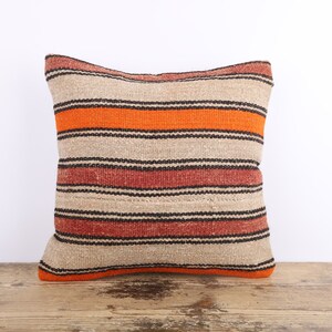 Decorative Throw Pillow, 18x18 Kilim Pillow, Turkish Kilim Pillow, Cotton Pillow, Home Decor, Livingroom Decor, Cushion Cover, Sofa Pillow