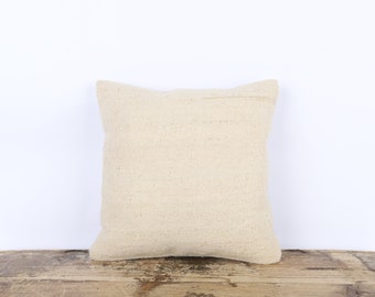 Funda de cojín Kilim de cáñamo, cojín turco de 40x40 cm, decoración boho