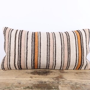 Kilim Lumbar, 12x24 Pillow Cover, Hemp Kilim Pillow, Decorative Throw Pillow, Home Decor, Hemp Kilim Pillow, Kilim Cushion Cover, Pillow