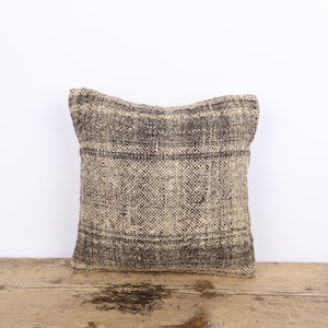 Hemp Kilim Pillow, Wool Pillow Cover, Turkish Kilim Pillow, Hemp Handwoven Kilim Pillow, Decorative Pillow, Throw Pillow, Hemp Pillow