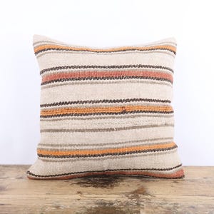 Decorative Throw Pillow, 18x18 Kilim Pillow, Turkish Kilim Pillow, Cotton Pillow, Home Decor, Livingroom Decor, Cushion Cover, Sofa Pillow