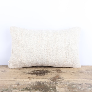 Copricuscino lombare Kilim in canapa, stile vintage turco, 12x20