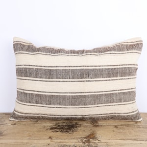 Turkish Kilim Pillow, Hemp Kilim Pillow, 16x24 Pillow Case, Handmade Tribal Pillow, Wool Pillow, Kilim Cushion Cover, Home Decor, Pillow