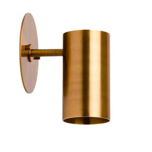 Modern Brass Wall Sconce – Handmade Mid Century Modern Wall Light Fixture, Hardwired Brass Lighting for Bedroom, Hallway & Living Roo