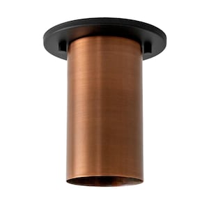 Mid Century Modern Brass Ceiling Light – Handmade Copper Flush Mount Fixture | Customizable Brass Lighting for Bedroom, Hallway, Entryway