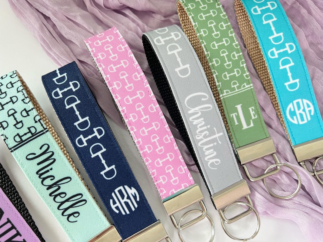 Custom Snaffle Bit Key Fob - Personalized Equestrian Keychain ...