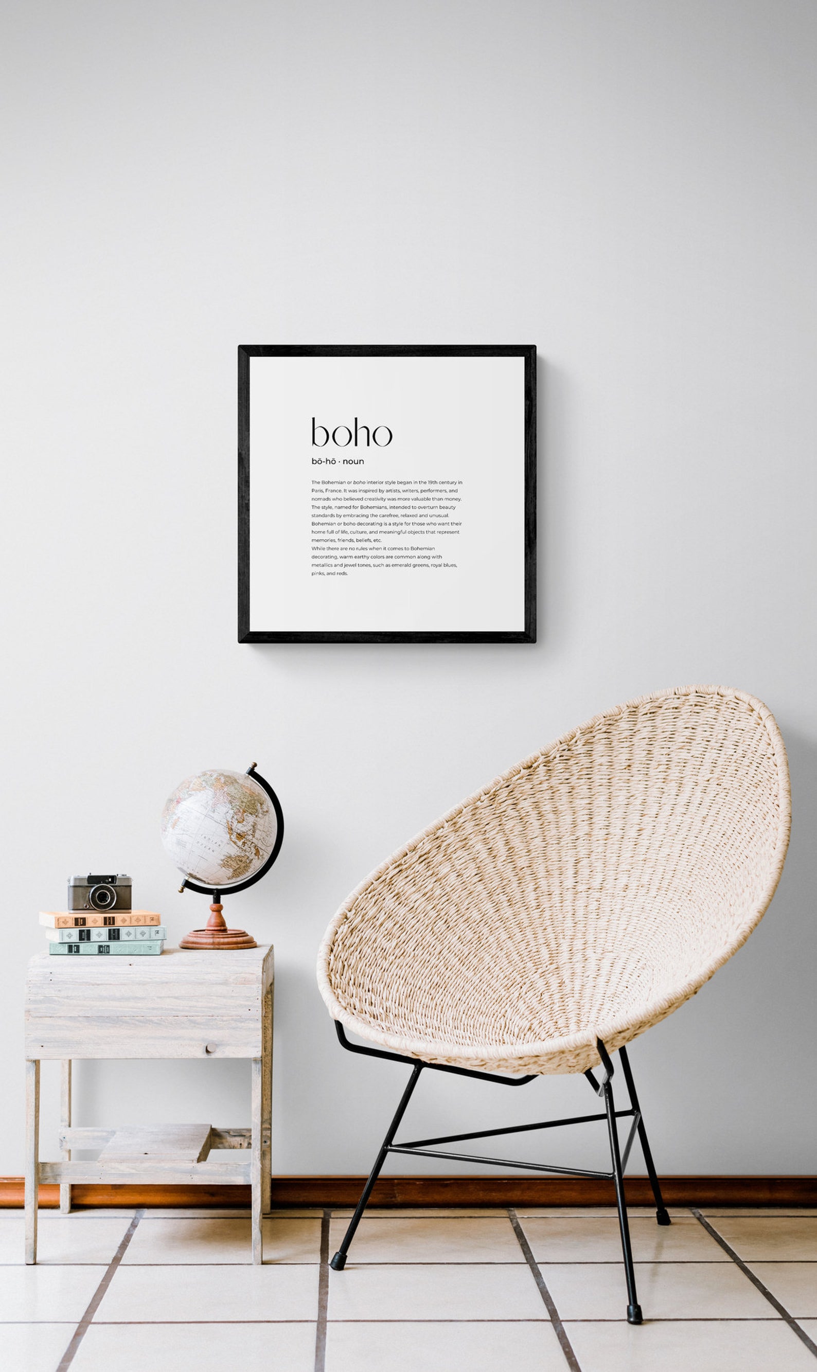 Boho bohemian definition decor style meaning black and Etsy