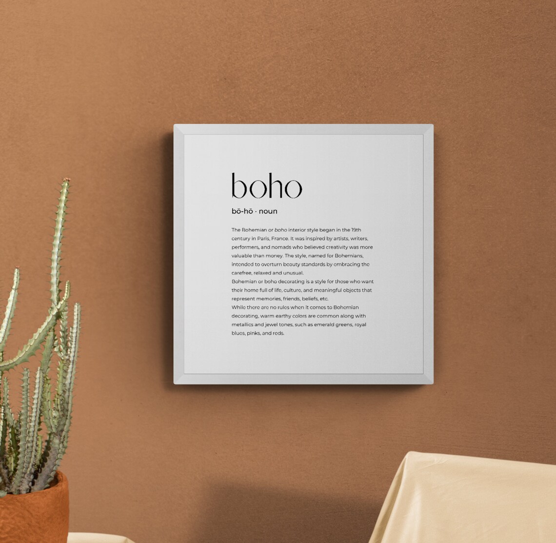 Boho bohemian definition decor style meaning black and Etsy