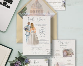 partecipazioni matrimonio, partecipazioni matrimonio originali online, esempi originali inviti matrimonio, Coordinato di matrimonio