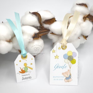 Bigliettini Bomboniera Personalizzati Ferdinandò Famà - 50 Pezzi Per Nascita E Battesimo, Tema Mongolfiera - Foto 7