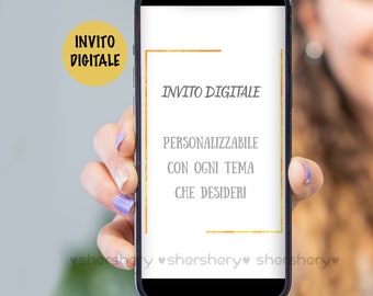 Invito digitale personalizzabile, invito whatsapp, Invito batteismo, invito matrimonio, invito nascita