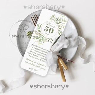 Nastami 50 Nastrini Segnaposto Boho Per Bomboniere – Fascette Per Cioccolato, 13x5 Cm, Con Stampa UV Lucida