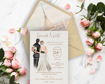 Partecipazioni Matrimonio , Einladung zu Hochzeiten , Partecipazioni Matrimonio Originali online, Esempi Originali inviti Matrimonio,