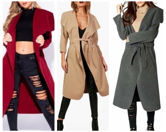 waterfall coat with hood