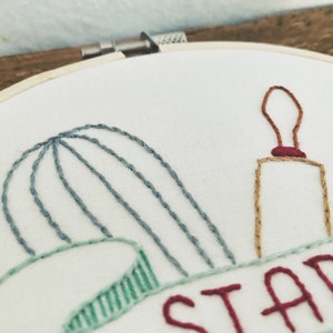 Star Baker Embroidery Great British Bake Off Art GBBO Fan Art Handmade Baker Gift Hand Embroidered Kitchen Decor image 3